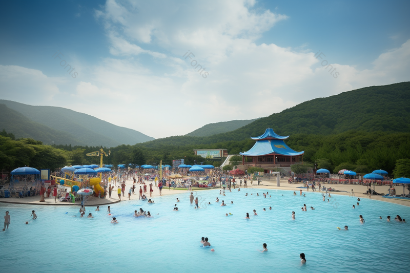 夏天水上游泳清凉玩乐乐园,高清,摄影图,摄影图片,图片大全,摄影图免费下载
